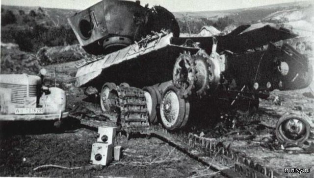 Последствия попадания пушки СУ-152