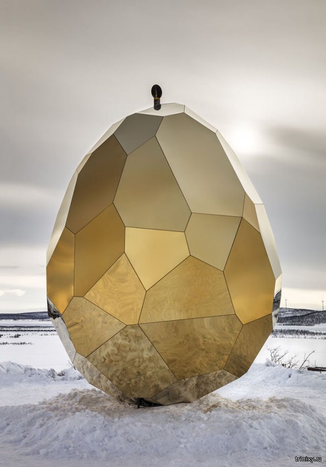 Шведская зеркальная сауна-золотое яйцо