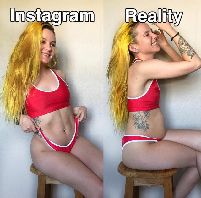 Instagram VS Реальность: Девушка худеет и полнеет на глазах Instagram VS Реальность