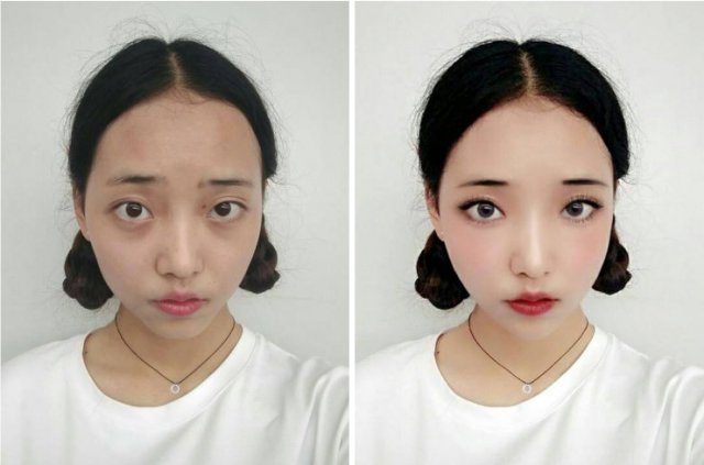 Азиатки начали использовать технологии вместо макияжа