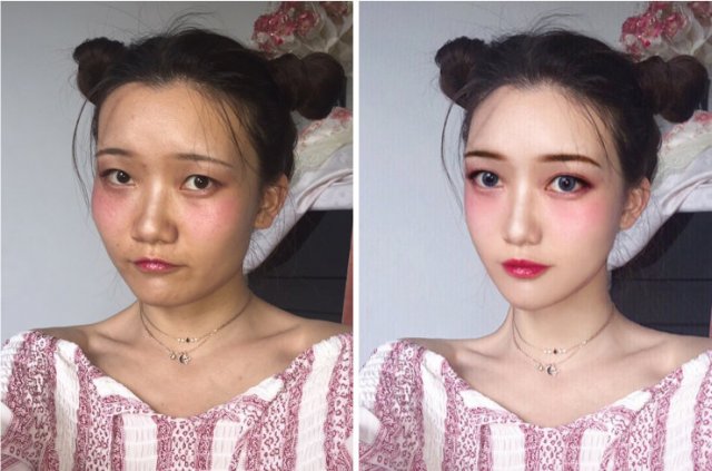 Азиатки начали использовать технологии вместо макияжа