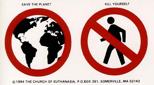 Церковь эвтаназии — «Спаси планету, убей себя»