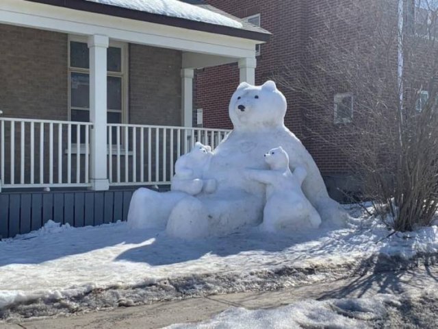 Снеговик медведь