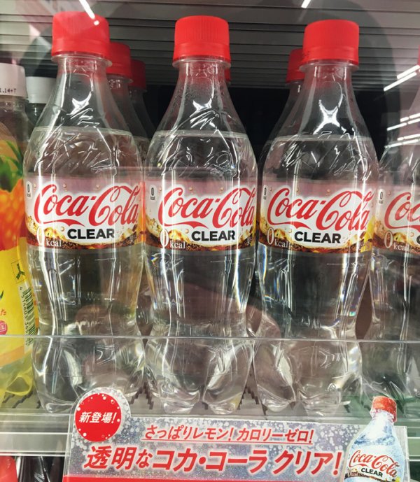 Также в Японии есть прозрачная &quot;Coca-Cola&quot;