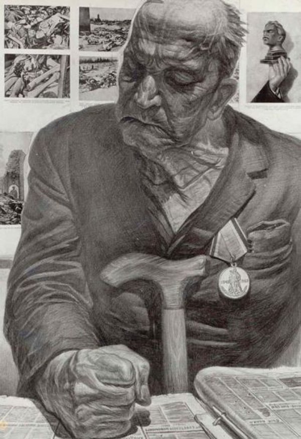 Рисунки художника Геннадия Доброва, посвященные трагедиям войны
