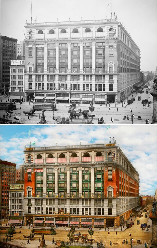 Фотограф раскрасил фотографии Нью-Йорка 1900-1940-х годов