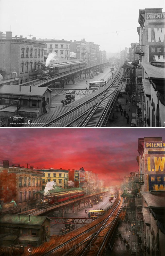 Фотограф раскрасил фотографии Нью-Йорка 1900-1940-х годов
