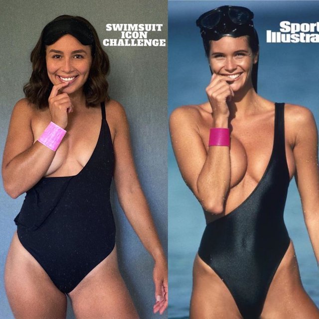 SwimsuitIconChallenge: обычные женщины повторяют снимки супермоделей в бикини