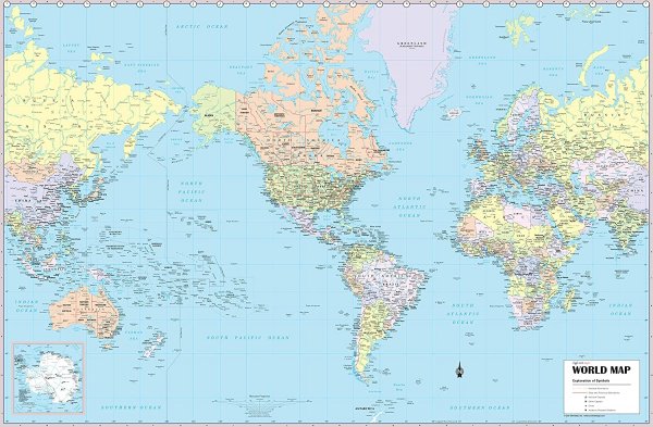 Как выглядит карта мира в разных странах (10 фото) » Триникси