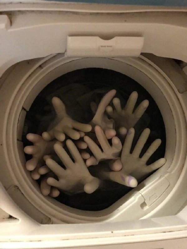 Перчатки в стиральной машине