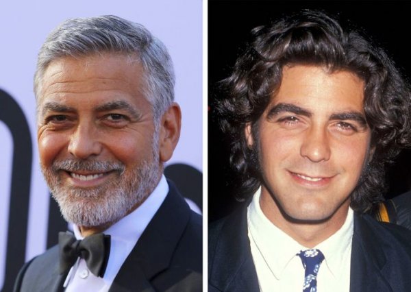 Джордж Клуни, 59 и 28 лет
