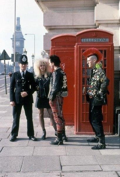 Лондонские панки. 1980-е