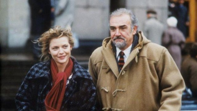 Мишель Пфайффер и Шон Коннери в Москве, во время съемок фильма "Русский дом". 1989 год