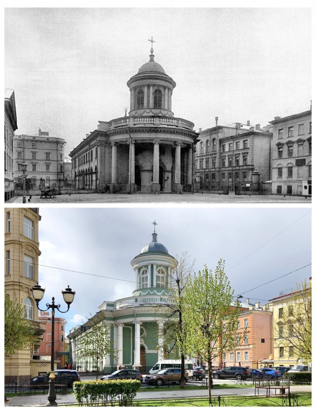 Лютеранская церковь Святой Анны.1902 и 2020 год.