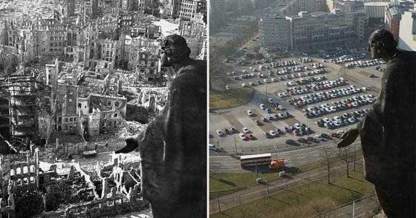 Дрезден во время Второй мировой войны и сейчас