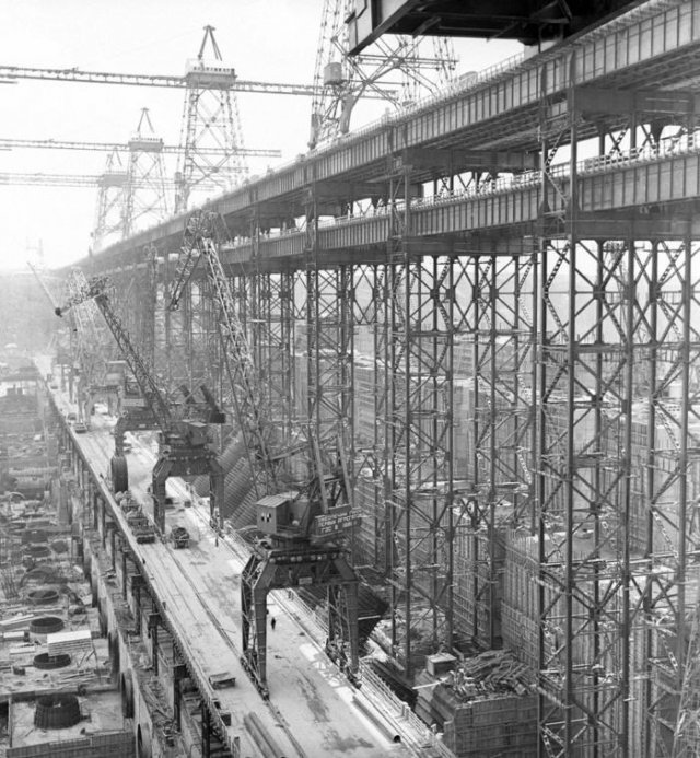 Строительство Братской ГЭС, март 1961 года, Братск
