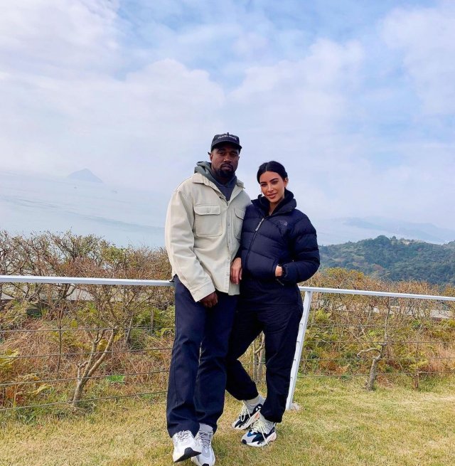 Ким Кардашьян  с мужем Канье Уэстом