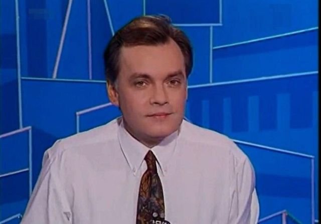 Дмитрий Киселёв сменил убитого Владислава Листьева на посту ведущего программы «Час Пик» на телеканале ОРТ. 1995 год.