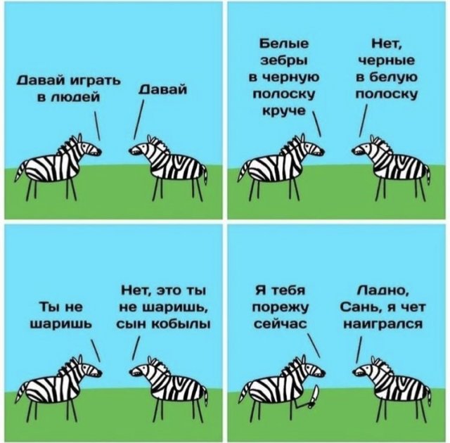Шутка про зебру