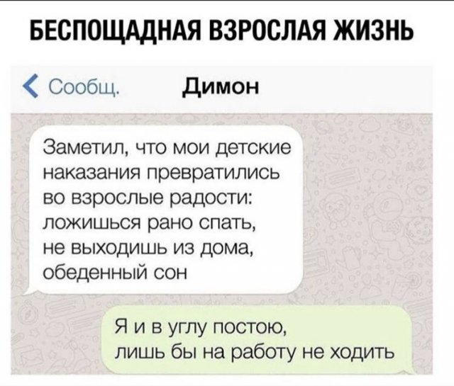 Прикол про взрослую жизнь