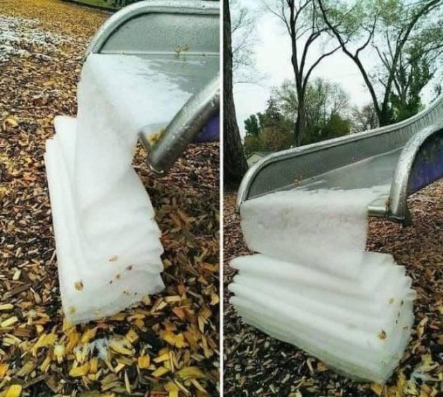 Снег на горке