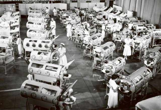 Лечебное отделение для больных полиомиелитом, 1952 год, Калифорния