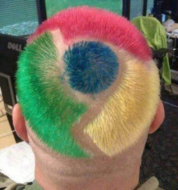 Прическа в стиле Google Chrome