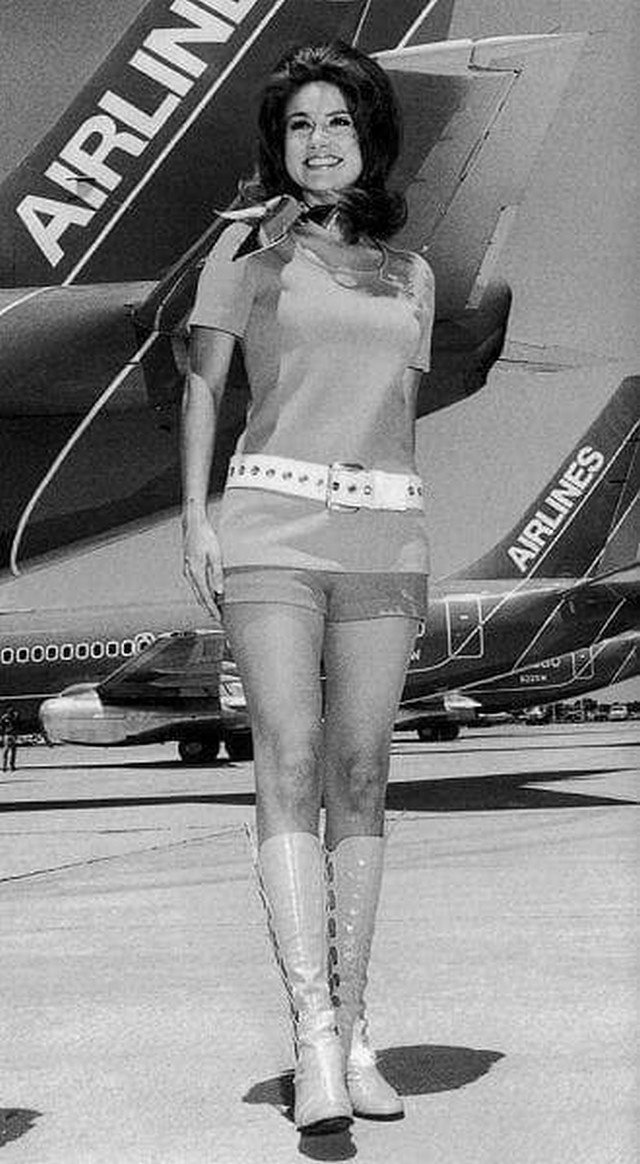 Стюардесса Southwest Airlines, 70-е.