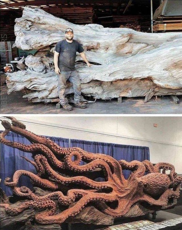 Произведение искусства из дерева