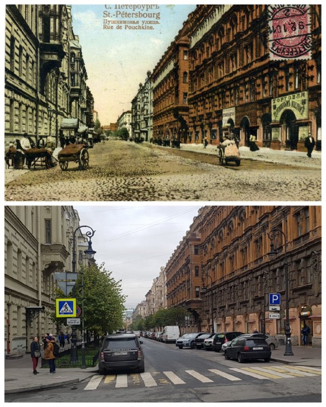 Санкт петербург тогда и сейчас фото сравнение