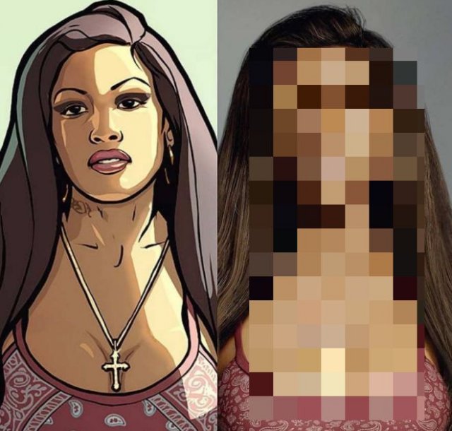 Художник Хоссейн Диба показал, как выглядела бы девушка из GTA: San Andreas в реальной жизни