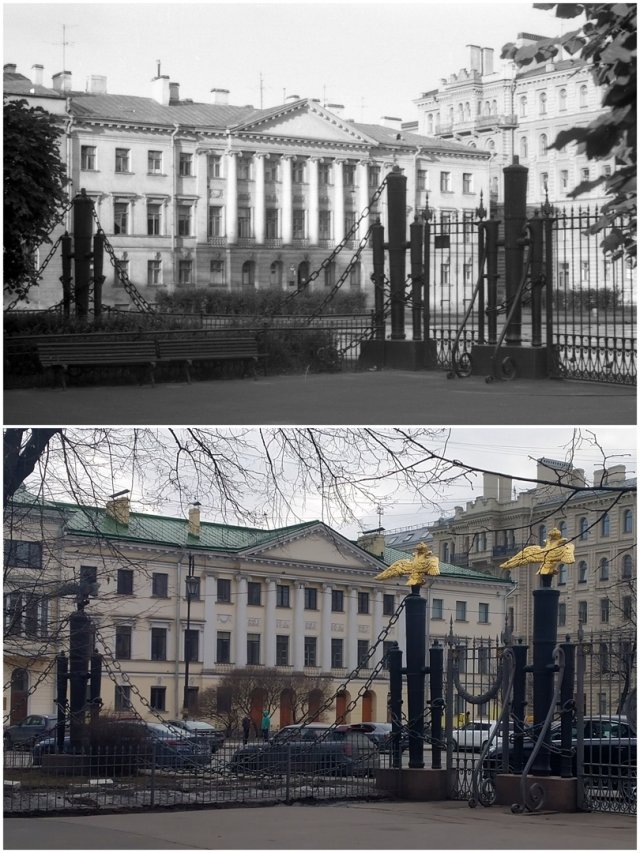 Площадь Радищева / Преображенская площадь1969 и 2021 год Площадь Радищева / Преображенская площадь1969 и 2021 год