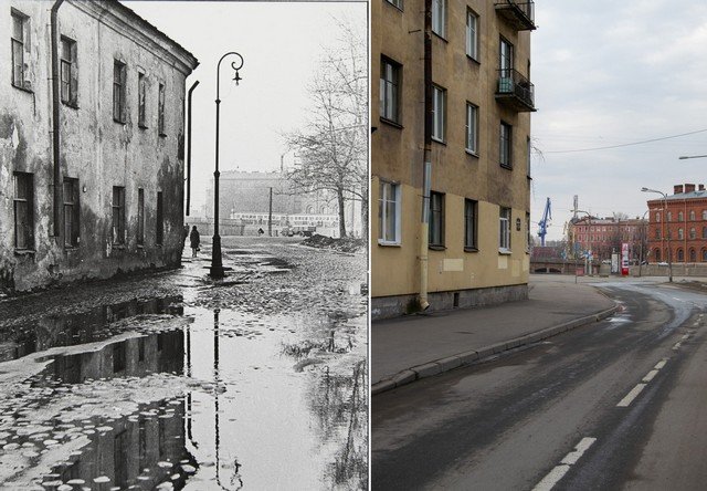 Улица Циолковского1967 и 2021