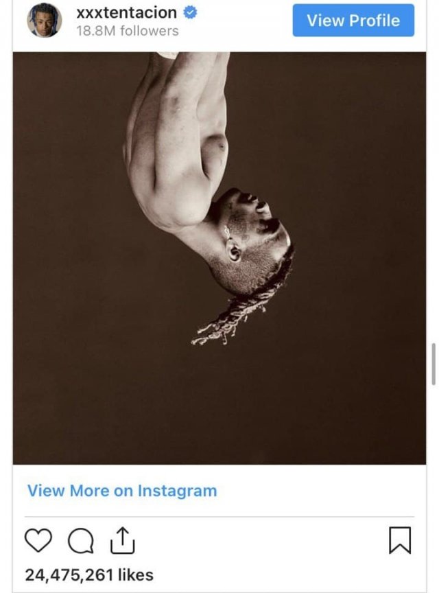 Рэпера XXXTentacion убили в США во время разборок. Единственный кадр в его Instagram собрал более 24,4 миллиона лайков.