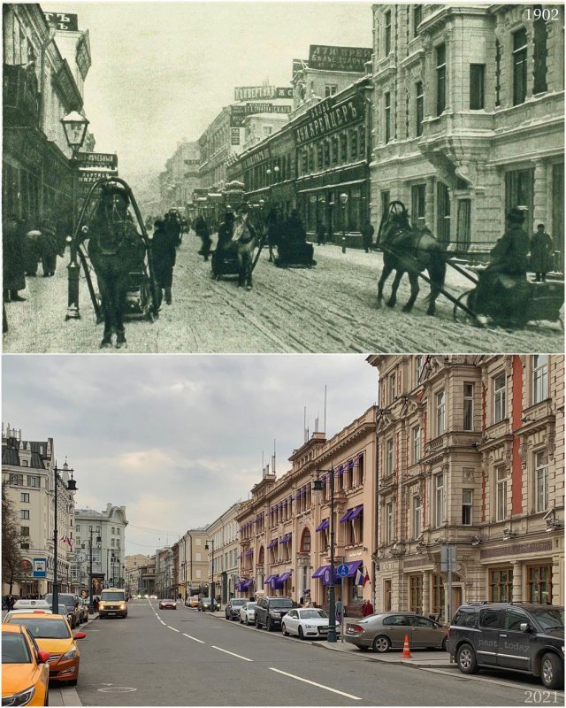 Улица Петровка от Кузнецкого Моста.