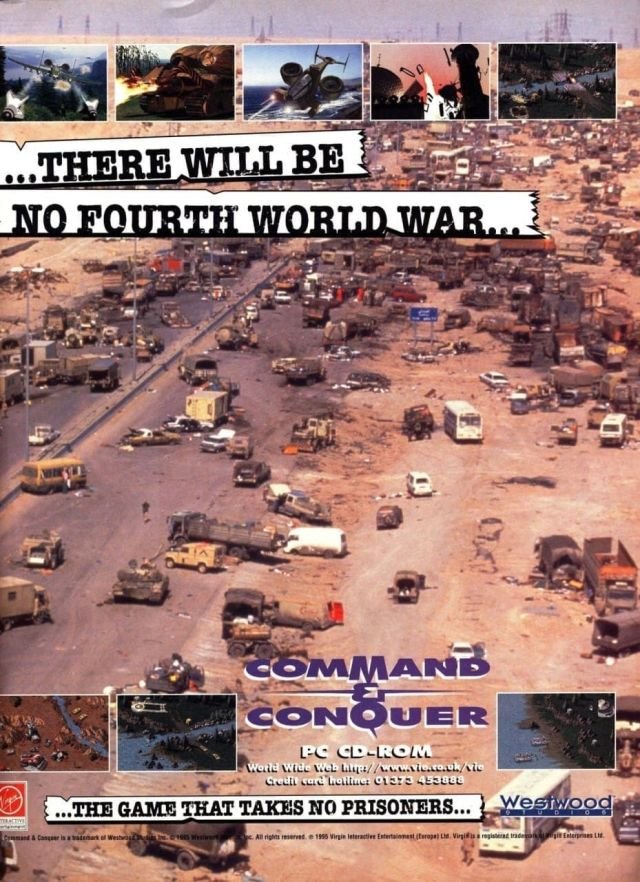 Рекламный постер стратегии Command &amp; Conquer 1995 года.