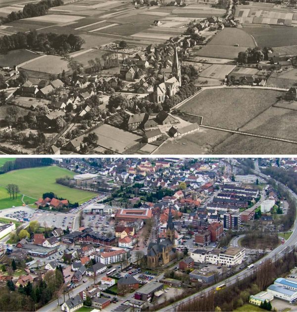 Немецкий город Георгсмариенхютте — 1932 и 2017 годы