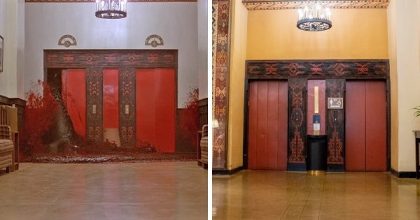 Подготовка знаменитого кадра из «Сияния» с лифтом и искусственной кровью заняла год, а сами съёмки — три дня