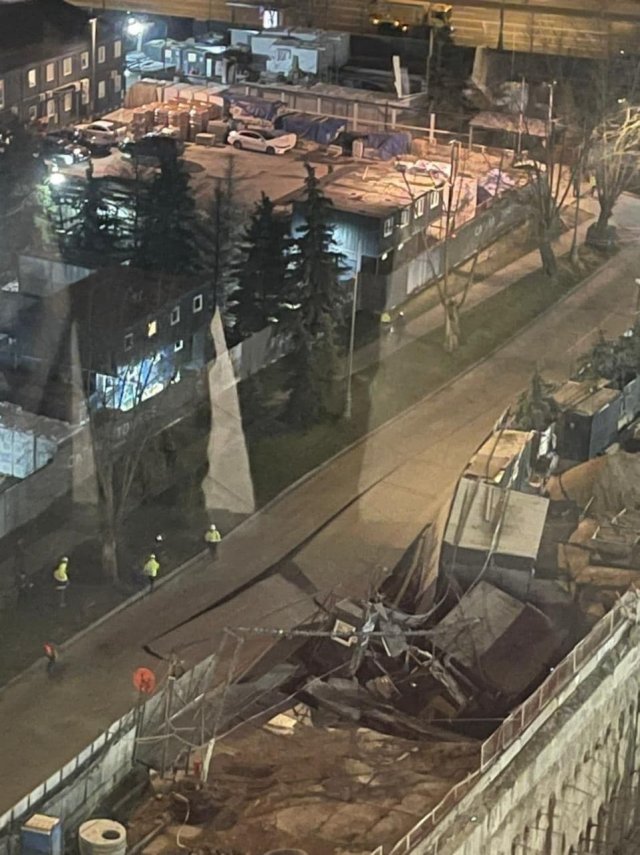 В Москва-Сити на Краснопресненской набережной обвалился грунт