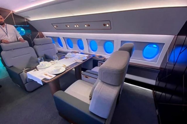 Как изнутри выглядит новый самолет Aurus Bussines Jet (ABJ), который стоит 50 миллионов долларов