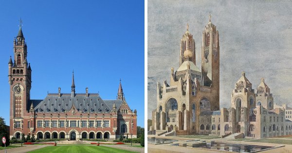 Один из вариантов проекта Дворца Мира в Гааге, Нидерланды