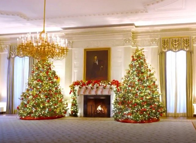 Белый дом в Вашингтоне украсили к Новому году