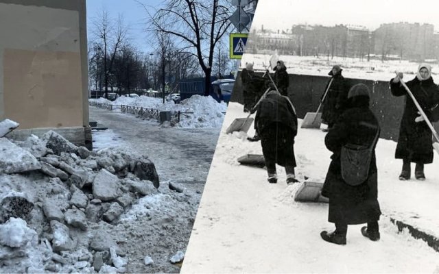 В Петербурге жители жалуются на плохую уборку снега