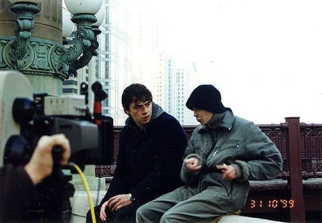 Сергей Бодров (младший) и Дарья Лесникова в роли Даши-Мерилин на съёмках фильма «Брат 2». США, 31 октября 1999 года.