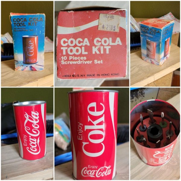 Разбирали вещи в старой квартире и нашли набор инструментов «Coca Cola»