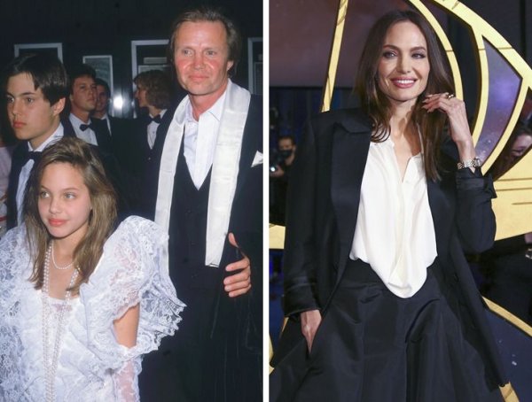 Анджелина Джоли в 1986 и 2021 годах