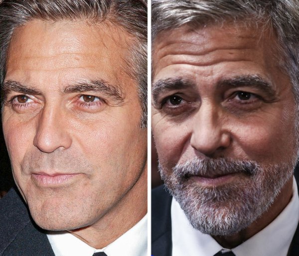Джордж Клуни (46 и 60 лет)