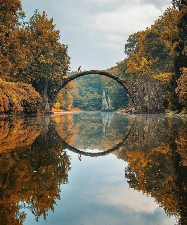 Мост в немецкой деревне Кромлау