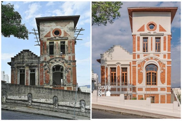 Реставрация здания 1918 года Кастелиньо да Флореста, Бразилия