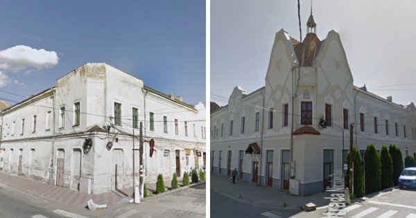 Преображение здания в городе Липова, Румыния